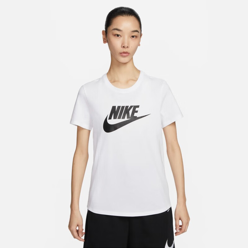 耐克NIKE女子運(yùn)動T恤透氣TEE ESSNTL ICN FTRA短袖DX7907-100